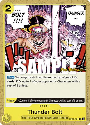 Thunder Bolt (OP03-121) Pre-Release Cards