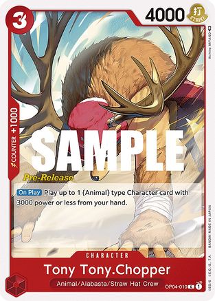 Tony Tony.Chopper (OP04-010) Pre-Release Cards