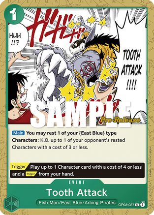 Tooth Attack (OP03-037) Pre-Release Cards
