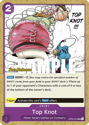 Top Knot (OP03-074) Pre-Release Cards