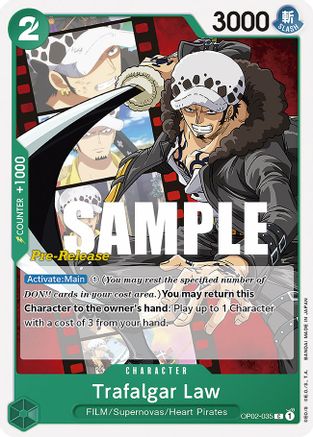 Trafalgar Law (OP02-035) Pre-Release Cards