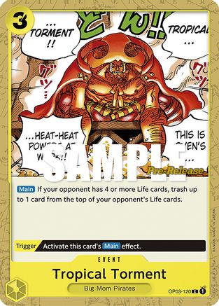 Tropical Torment (OP03-120) Pre-Release Cards