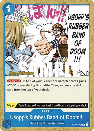Usopp's Rubber Band of Doom!!! (OP03-054) Pre-Release Cards