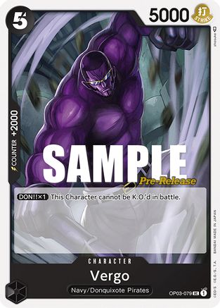Vergo (OP03-079) Pre-Release Cards
