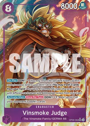 Vinsmoke Judge (Alternate Art) (OP06-062) Foil