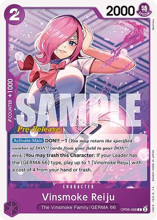 Vinsmoke Reiju (OP06-068) Pre-Release Cards