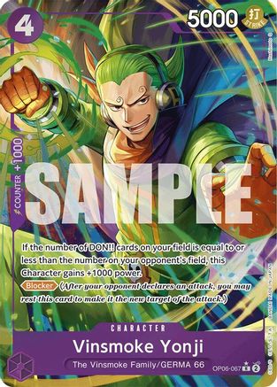 Vinsmoke Yonji (Alternate Art) (OP06-067) Foil