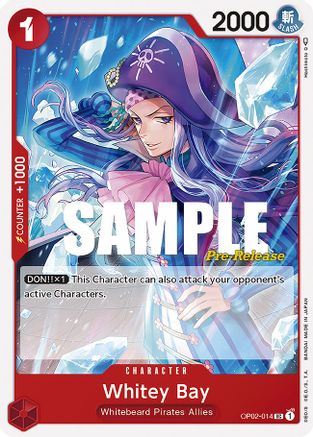 Whitey Bay (OP02-014) Pre-Release Cards
