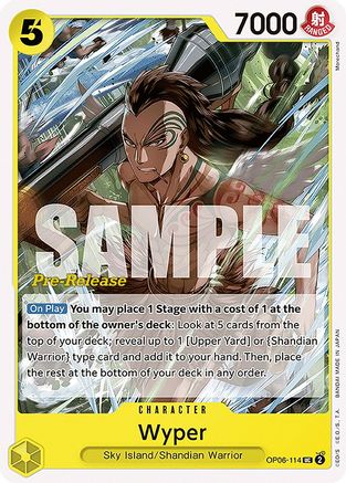 Wyper (OP06-114) Pre-Release Cards