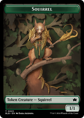 Squirrel // Darkstar Augur Double-Sided Token [Bloomburrow Tokens] | Silver Goblin