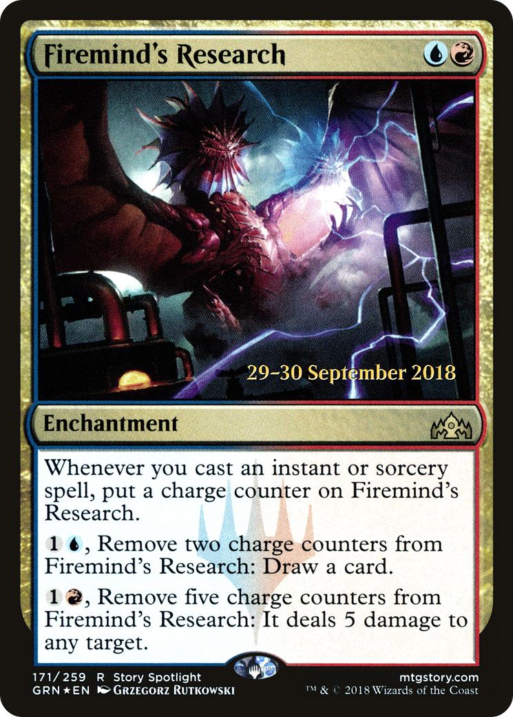 Firemind's Research [Guilds of Ravnica Prerelease Promos] | Silver Goblin