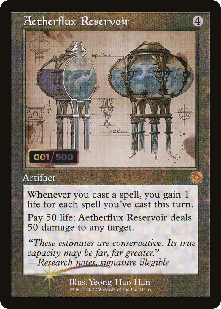 Aetherflux Reservoir (Retro Schematic) (Serialized) [The Brothers' War Retro Artifacts] | Silver Goblin