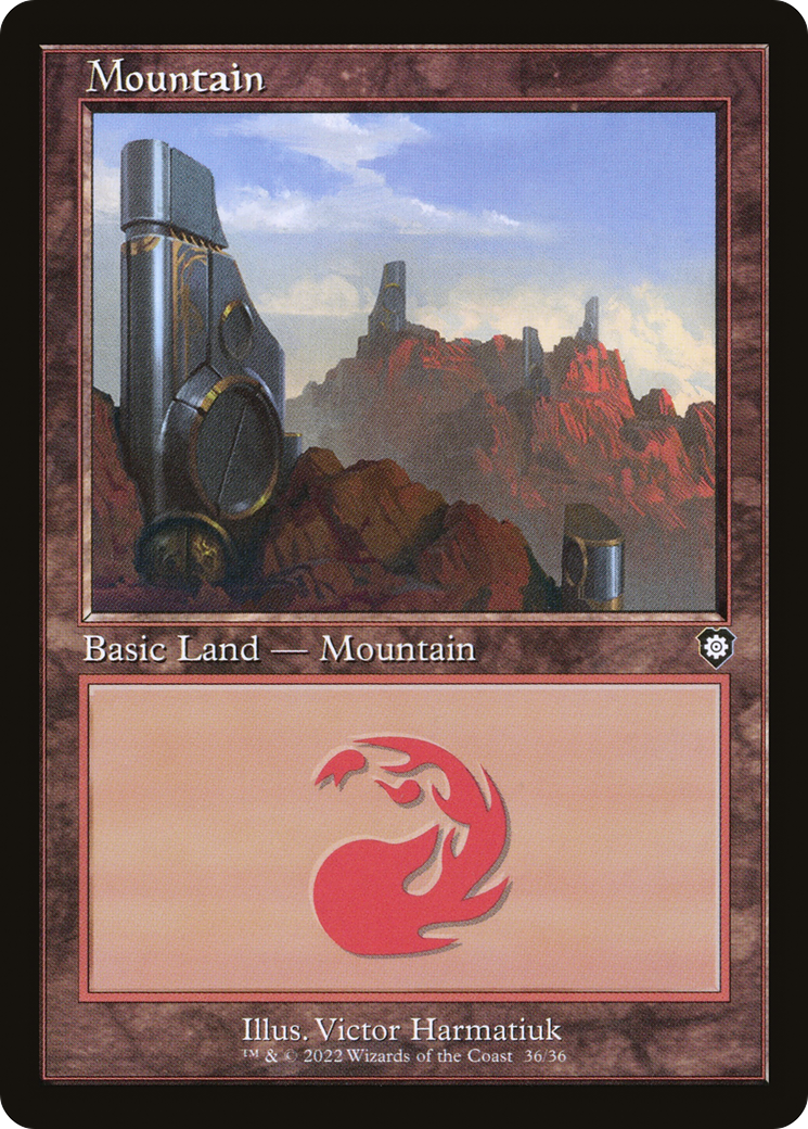 Mountain (036) (Retro) [The Brothers' War Commander] | Silver Goblin