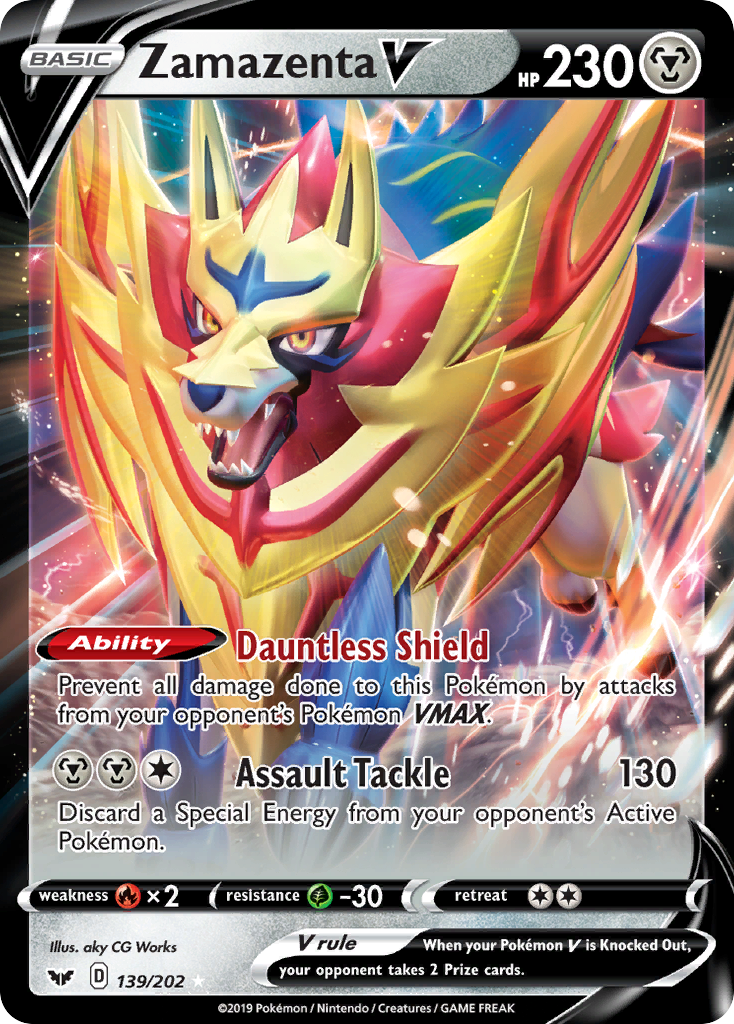 Zamazenta V (139/202) [Sword & Shield: Base Set] | Silver Goblin