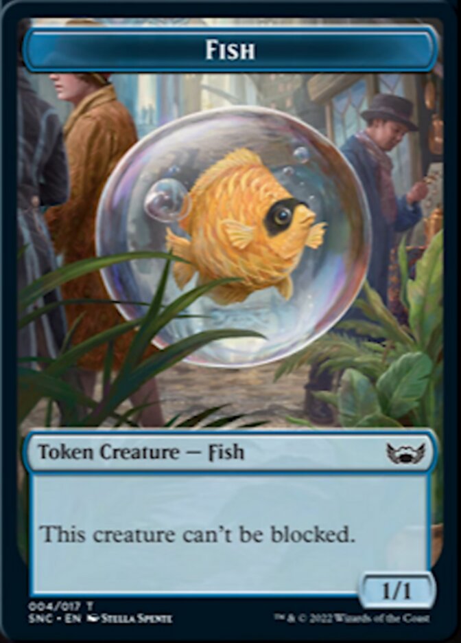 Fish // Angel Double-Sided Token [Streets of New Capenna Tokens] | Silver Goblin