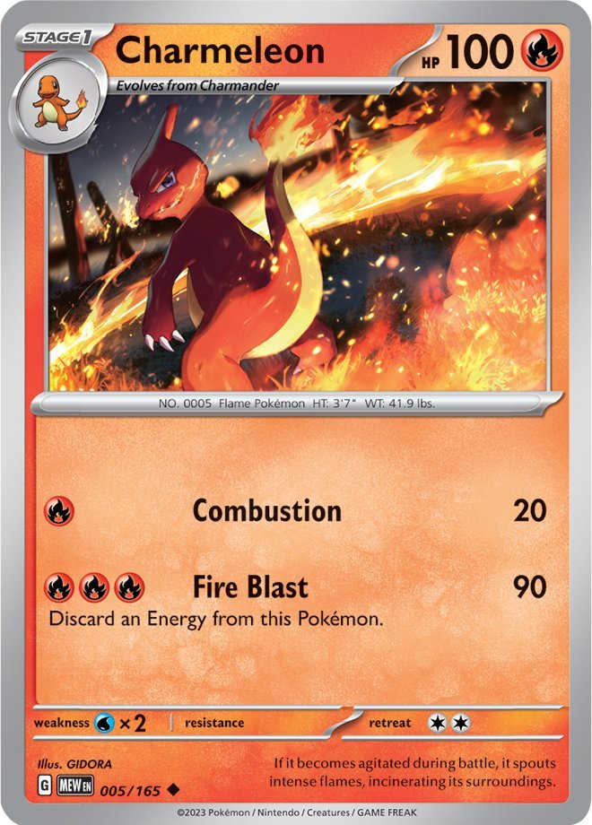 Charmeleon (005/165) [Scarlet & Violet: 151] | Silver Goblin