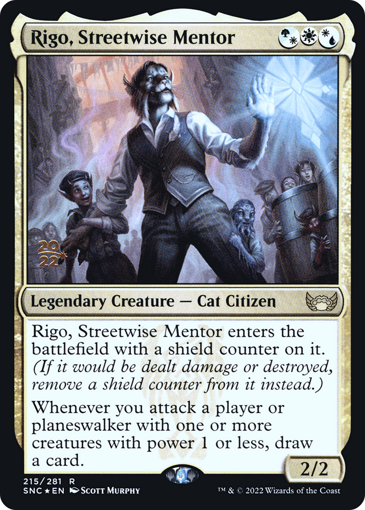 Rigo, Streetwise Mentor [Streets of New Capenna Prerelease Promos] | Silver Goblin