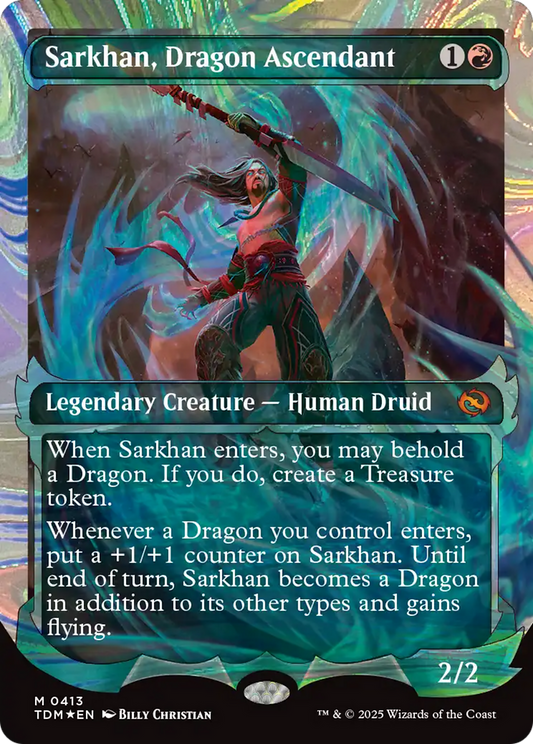 Sarkhan, Dragon Ascendant (Showcase) (413) Halo Foil - Tarkir: Dragonstorm