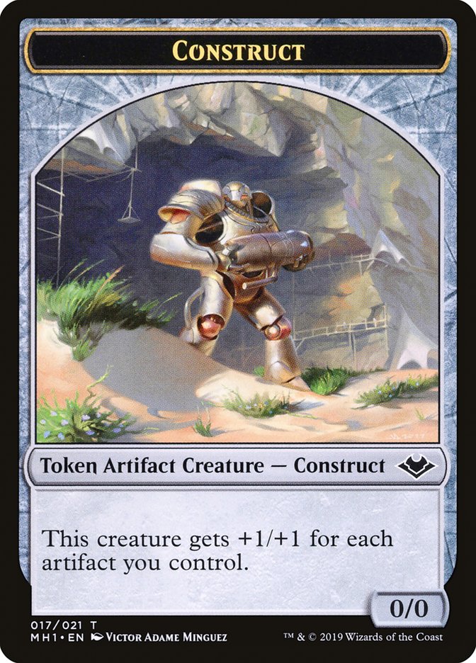 Zombie (007) // Construct (017) Double-Sided Token [Modern Horizons Tokens] | Silver Goblin