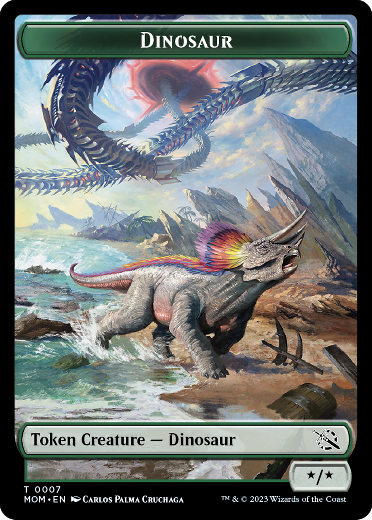 Treasure (21) // Dinosaur Double-Sided Token [March of the Machine Tokens] | Silver Goblin