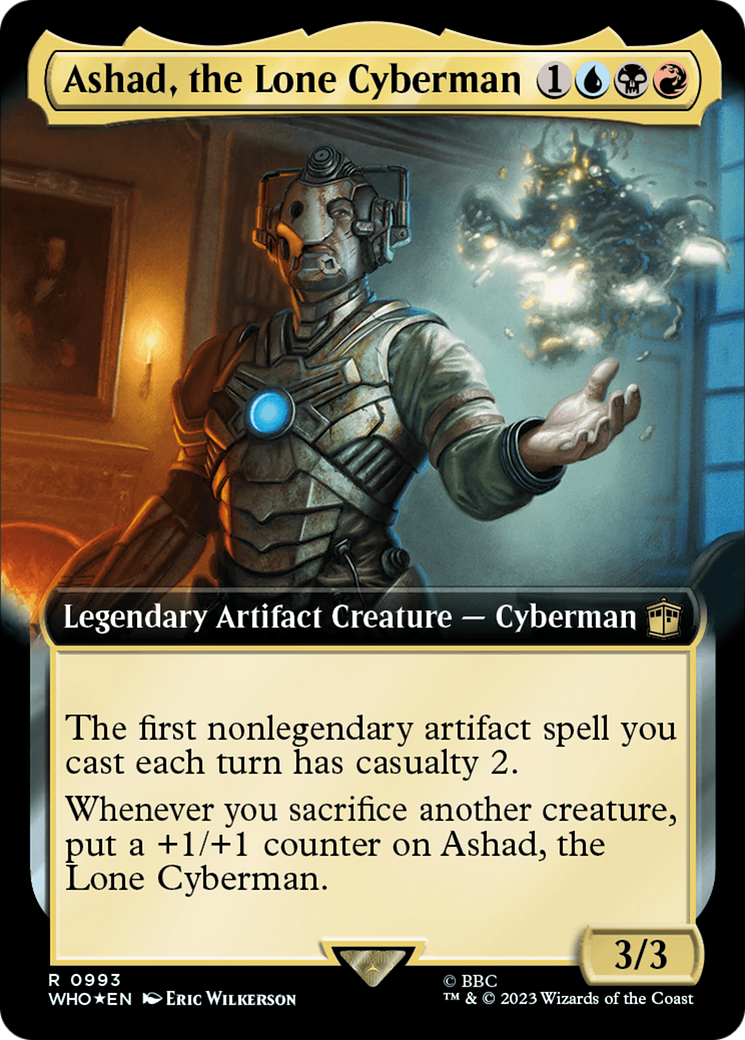 Ashad, the Lone Cyberman (Extended Art) (Surge Foil) [Doctor Who] | Silver Goblin