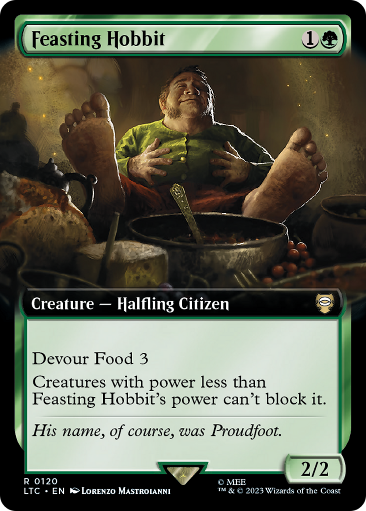 Feasting Hobbit (Extended Art) [The Lord of the Rings: Tales of Middle-Earth Commander] | Silver Goblin