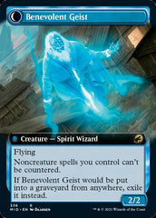 Malevolent Hermit // Benevolent Geist (Extended Art) [Innistrad: Midnight Hunt] | Silver Goblin