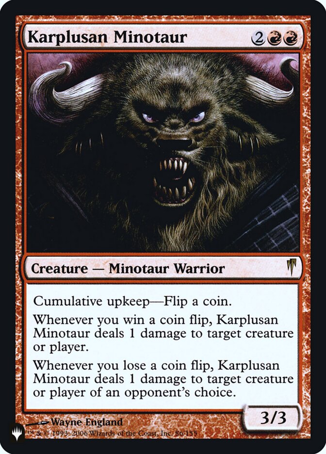 Karplusan Minotaur [Secret Lair: Heads I Win, Tails You Lose] | Silver Goblin