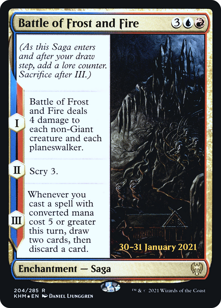 Battle of Frost and Fire [Kaldheim Prerelease Promos] | Silver Goblin