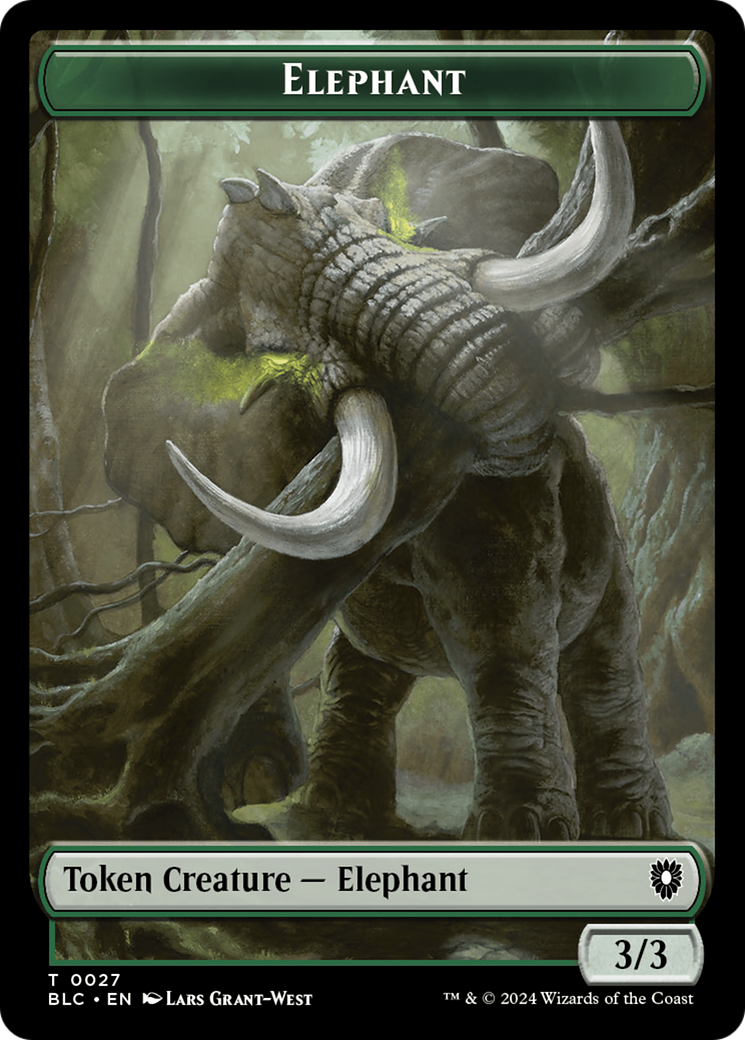 Elephant // Squid Double-Sided Token [Bloomburrow Commander Tokens] | Silver Goblin