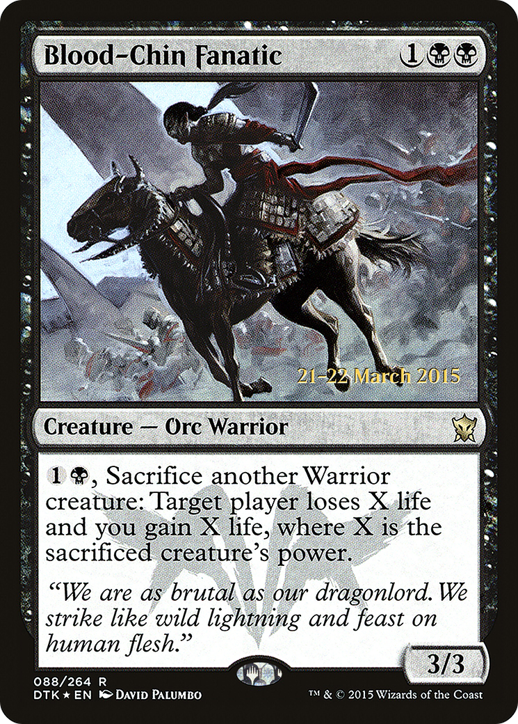 Blood-Chin Fanatic [Dragons of Tarkir Prerelease Promos] | Silver Goblin