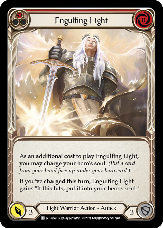 Engulfing Light (Red) [MON048-RF] (Monarch)  1st Edition Rainbow Foil | Silver Goblin