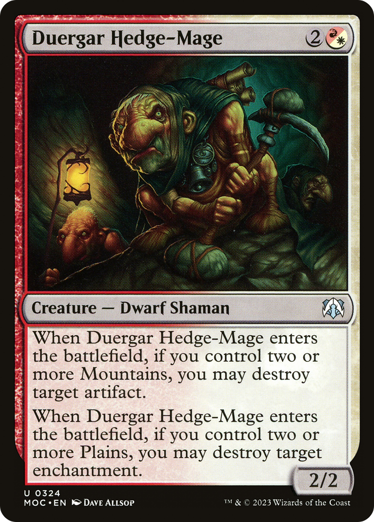 Duergar Hedge-Mage [March of the Machine Commander] | Silver Goblin