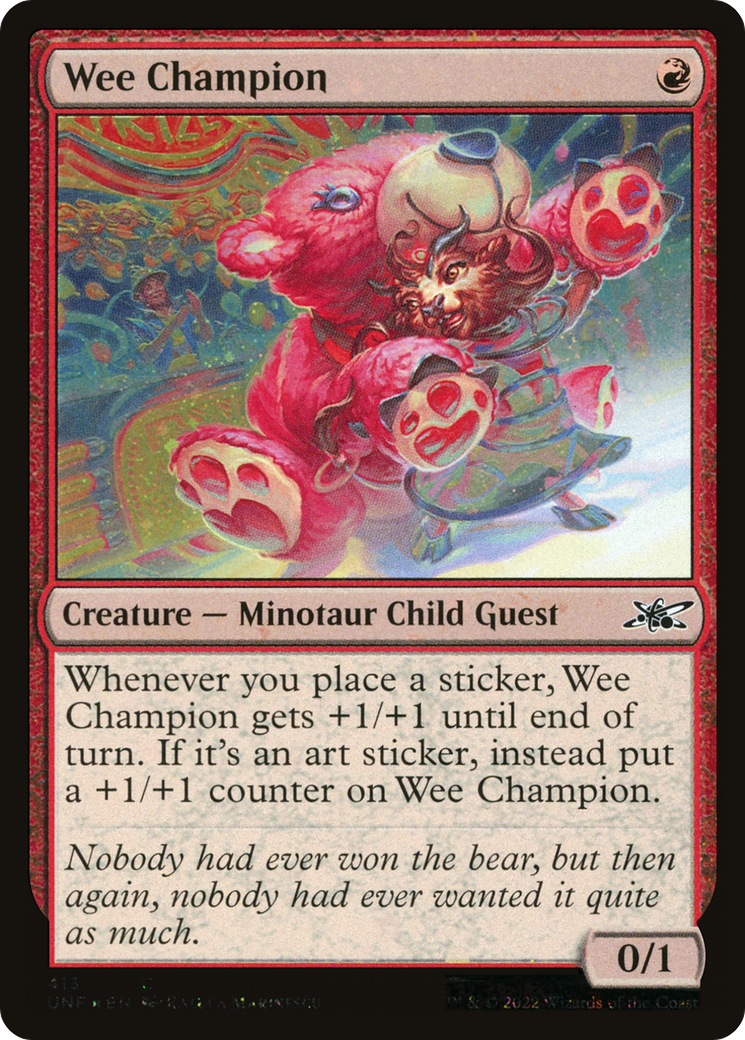 Wee Champion (Galaxy Foil) [Unfinity] | Silver Goblin