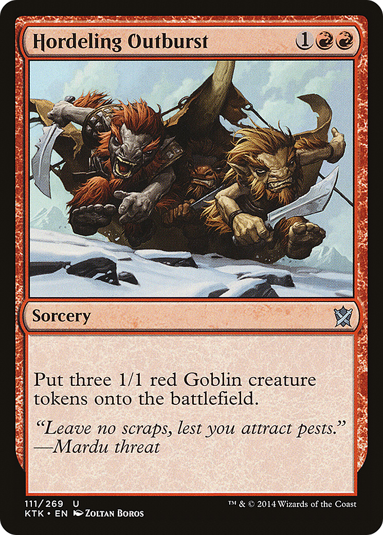 Hordeling Outburst [Khans of Tarkir] | Silver Goblin