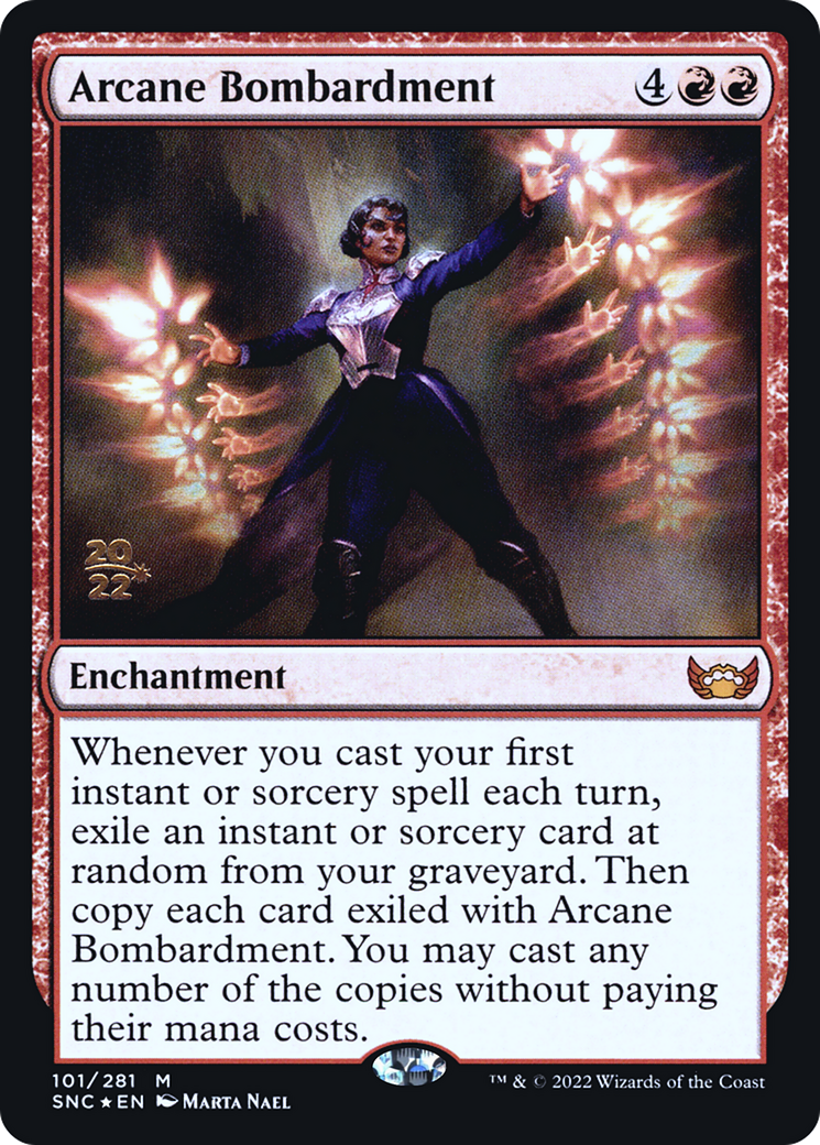 Arcane Bombardment [Streets of New Capenna Prerelease Promos] | Silver Goblin