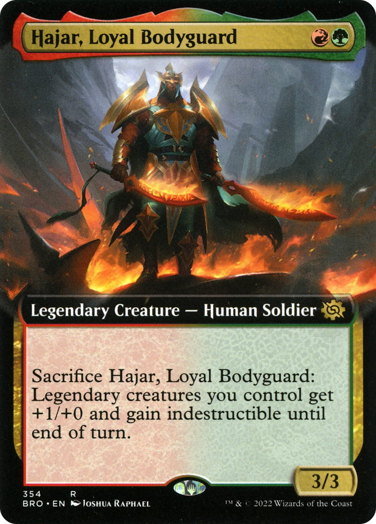 Hajar, Loyal Bodyguard (Extended Art) [The Brothers' War] | Silver Goblin