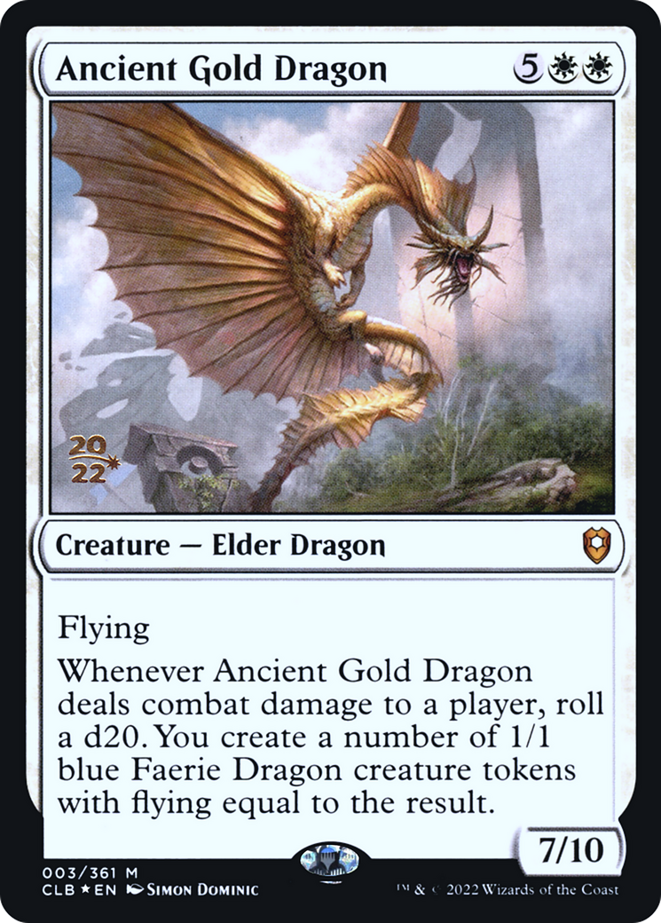 Ancient Gold Dragon [Commander Legends: Battle for Baldur's Gate Prerelease Promos] | Silver Goblin