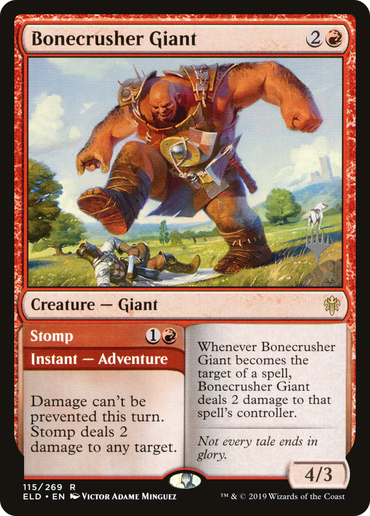 Bonecrusher Giant // Stomp (Promo Pack) [Throne of Eldraine Promos] | Silver Goblin