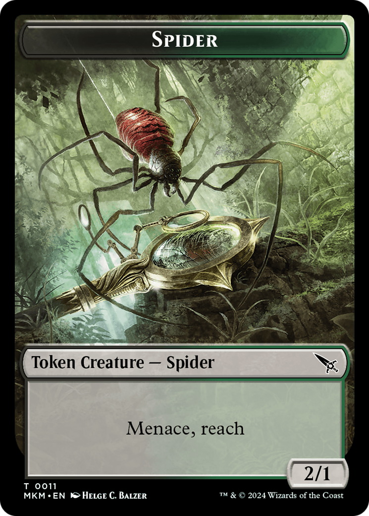 Detective // Spider Double-Sided Token [Murders at Karlov Manor Tokens] | Silver Goblin