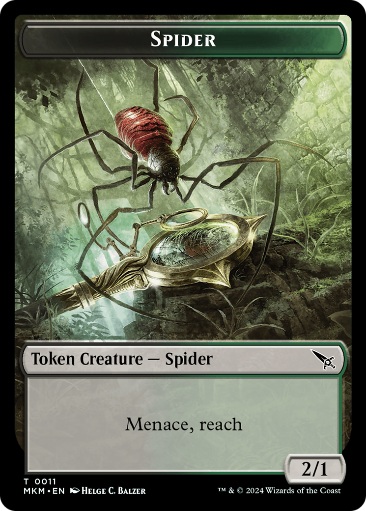 Spider Token [Murders at Karlov Manor Tokens] | Silver Goblin