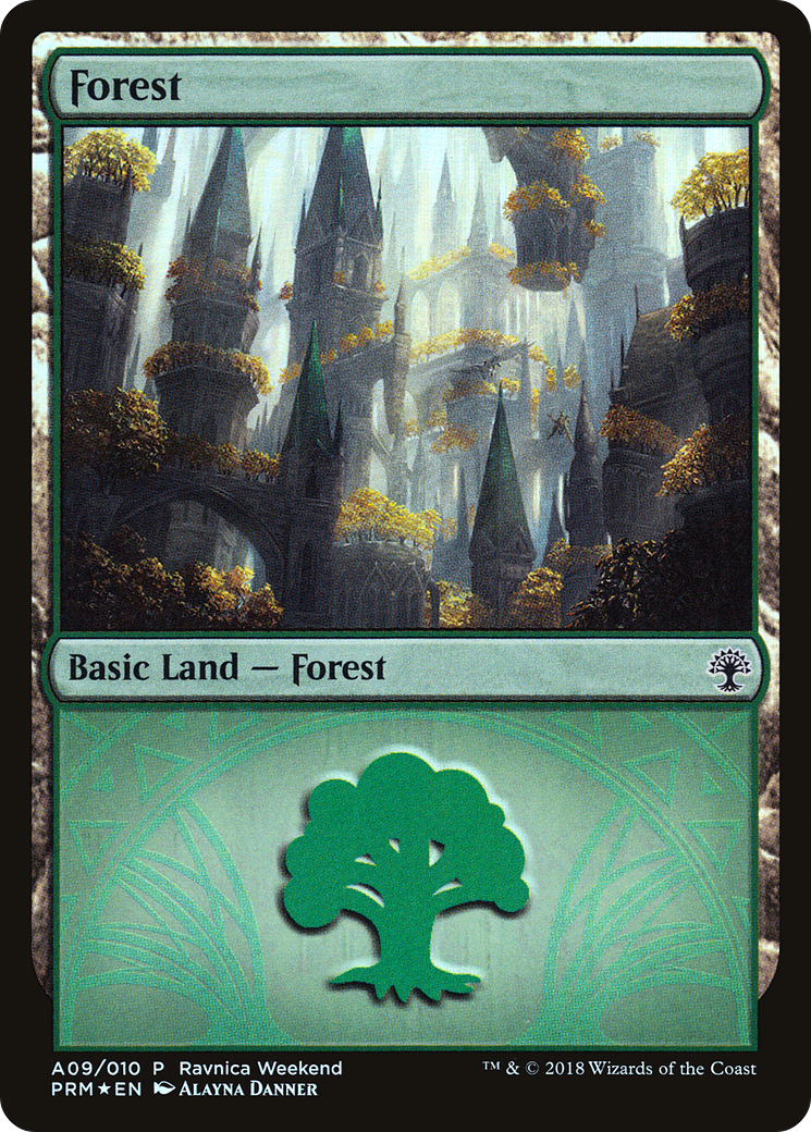 Forest (A09) [Ravnica Allegiance Ravnica Weekend] | Silver Goblin