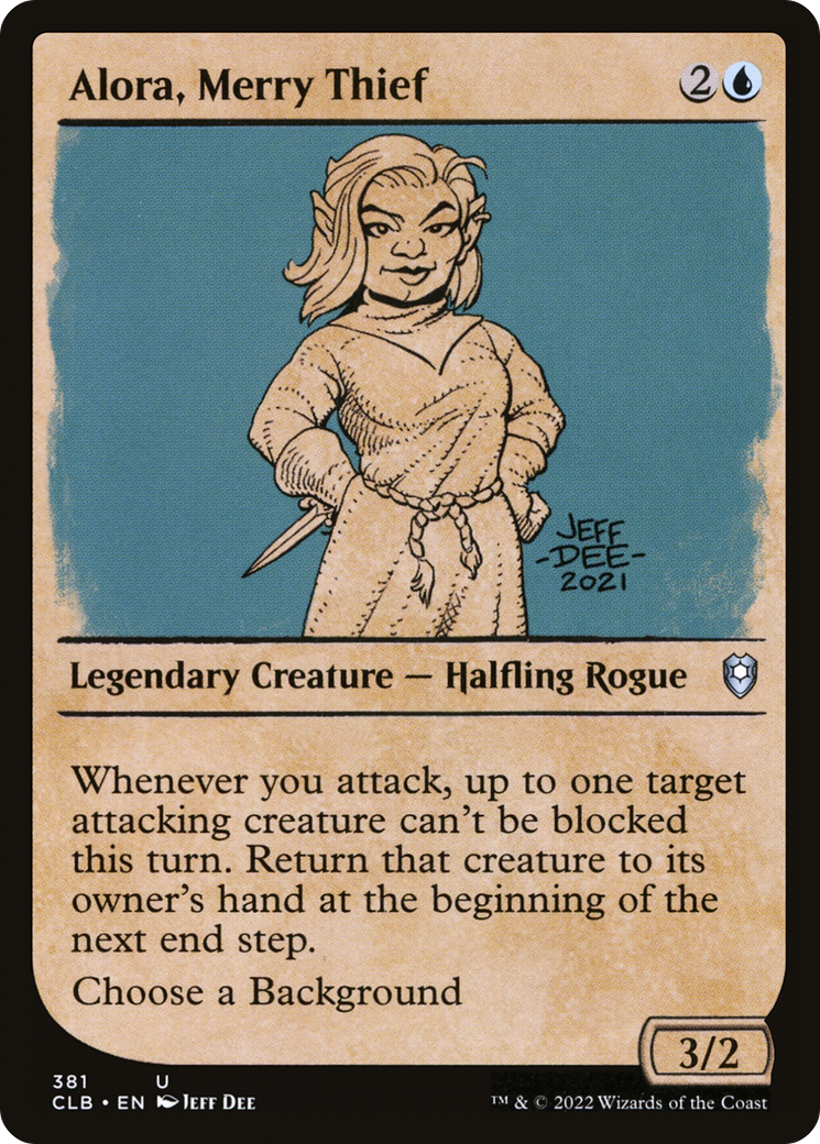 Alora, Merry Thief (Showcase) [Commander Legends: Battle for Baldur's Gate] Foil