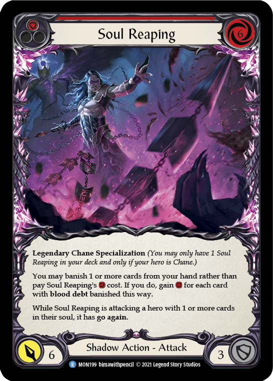 Soul Reaping [MON199-RF] (Monarch)  1st Edition Rainbow Foil | Silver Goblin