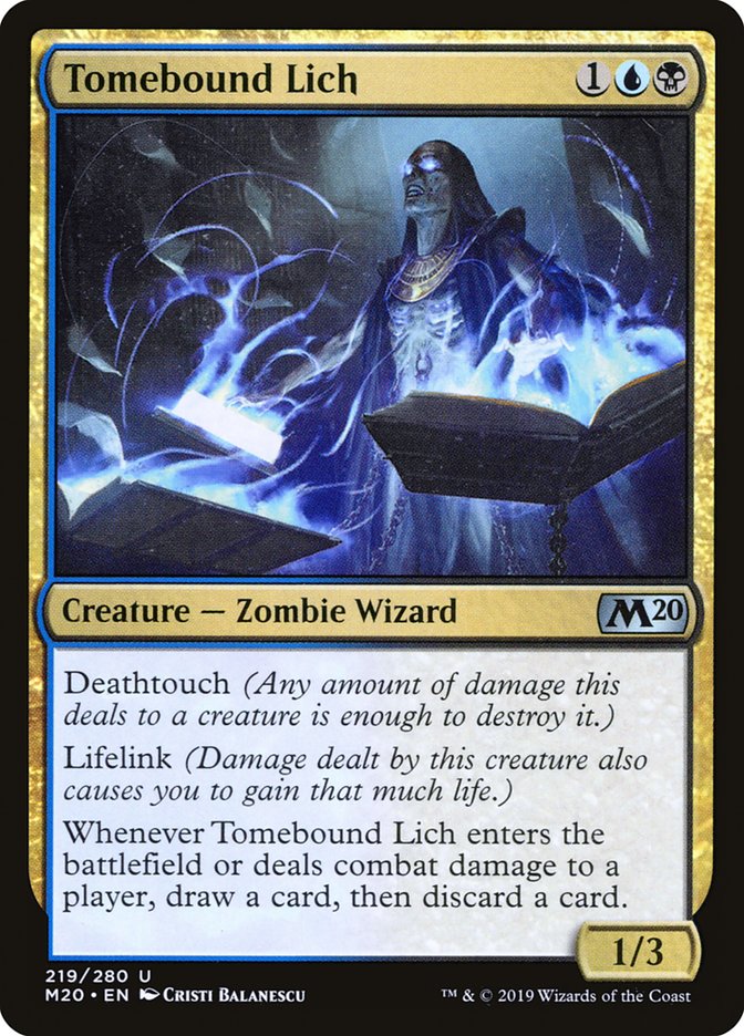 Tomebound Lich [Core Set 2020] | Silver Goblin