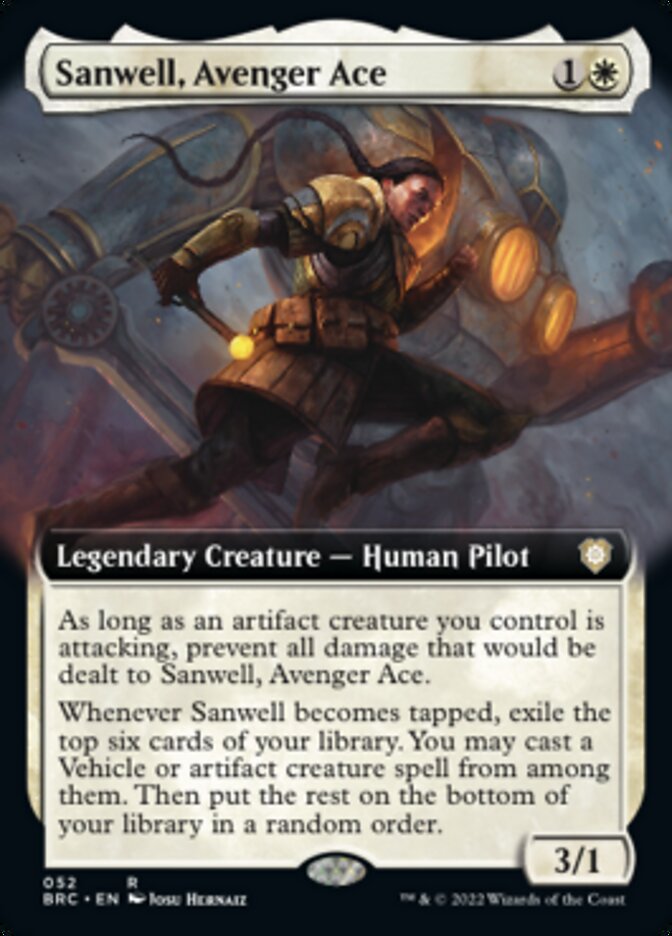 Sanwell, Avenger Ace (Extended Art) [The Brothers' War Commander] | Silver Goblin