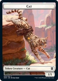 Cat // Plant Double-Sided Token [Zendikar Rising Tokens] | Silver Goblin