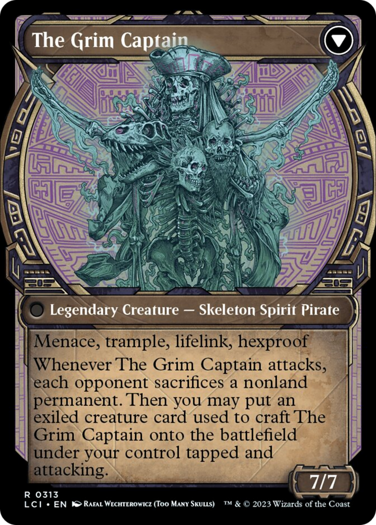 Throne of the Grim Captain // The Grim Captain (Showcase) [The Lost Caverns of Ixalan] | Silver Goblin