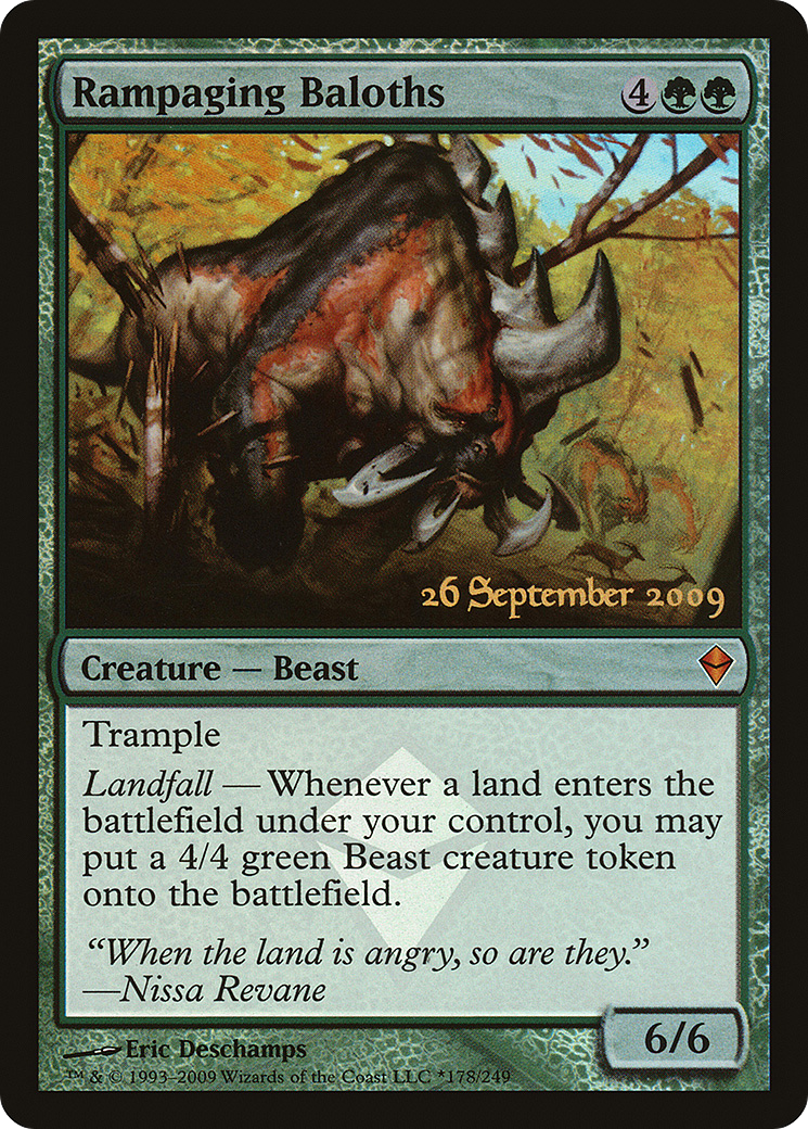 Rampaging Baloths [Zendikar Prerelease Promos] | Silver Goblin