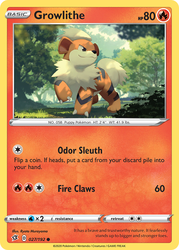 Growlithe (027/192) [Sword & Shield: Rebel Clash] | Silver Goblin